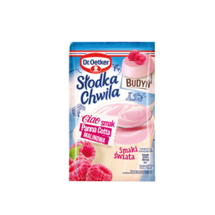 Dr.Oetker Słodka Chwila Budyń smak Panna cotta malinowa 43g