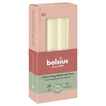 Bolsius Świeca Torpeda 170/20 8Szt. Delikatny Perłowy