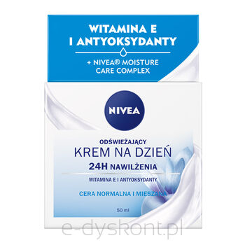 Nivea 24H Booster Nawilżenia + Odświeżenie Lekki Krem Na Dzień Cera Normalna I Mieszana 50 Ml