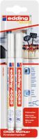 Edding Marker kredowy e-4085 1-2 mm, blister, 2 szt., biały [BIURO]