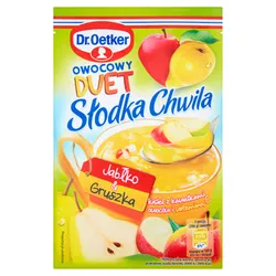 Dr.Oetker Słodka Chwila Owocowy Duet Jabłko-Gruszka Kisiel Z Kawałkami Owoców 31,5 G