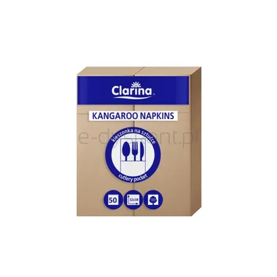 Serwetki Kangurki 38X32 50szt eco brąz Clarina