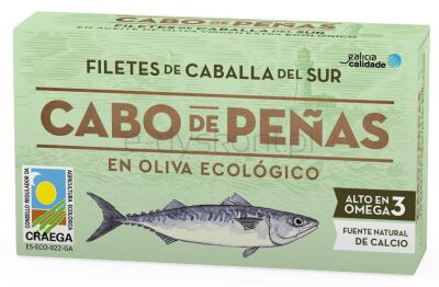 Cabo De Penas Makrela Filety W Ekologicznej Oliwie Z Oliwek 85 G