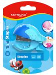 Keyroad Zszywacz Mini+zszywki, zszywa do 20 kartek, pakowane na displayu, mix kolorów  - 5