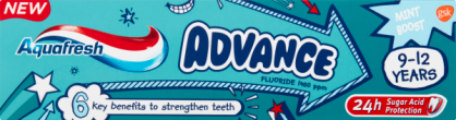 Aquafresh Pasta Do Zębów Advance Stałych Dla Dzieci 9-12 Lat Z Fluorem 75 Ml