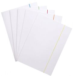 Office Products Teczka Z Gumką, Karton, A4, 300Gsm, 3-Skrz., Gumka Mix Kolorów, Biała 