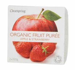 Clearspring Deser Jabłko-Truskawka Bio 200 G