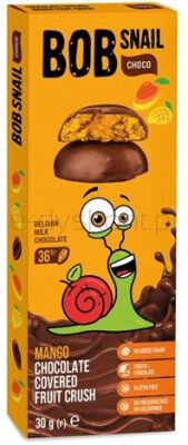Bob Snail Przekąska Jabłko Mango W Mlecznej Belgijskiej Czekoladzie 30G