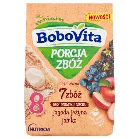 Bobovita Porcja Zbóż Kaszka B/Ml.170G    Jagoda-Jeżyna Jabłko Po 8 Miesiącu(D)
