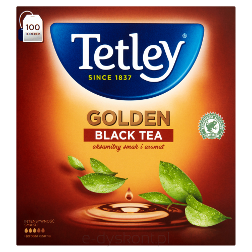 Tetley Herbata Golden Black 100 torebek x 2g