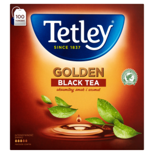 Tetley Herbata Golden Black 100 Torebek