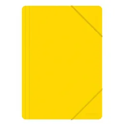 Office Products Teczka z gumką, A4, PP, 500mikr., 3-skrz., żółta