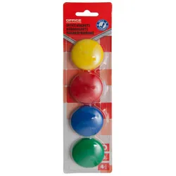 Office Products Magnesy do tablic okrągłe, średnica 40mm, 4szt., blister, mix kolorów