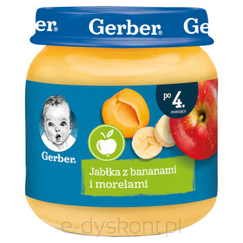 Gerber Deserek Jabłka Z Bananami I Morelami Po 4 Miesiącu 125 G