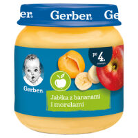 Gerber DeSerekJabłka Z Bananami I Morelami Po 4 Miesiącu 125 G