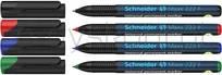Zestaw Foliopisów Permanentnych Schneider Maxx 222, F, 0,7Mm, 4 Szt., Miks Kolorów - 3