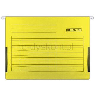 Donau Teczka zawieszkowa z boczkami, A4, 230gsm, żółta