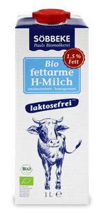 Mleko Bez Laktozy (1,5 % Tłuszczu) Bio 1 L - Sobbeke [BIO]