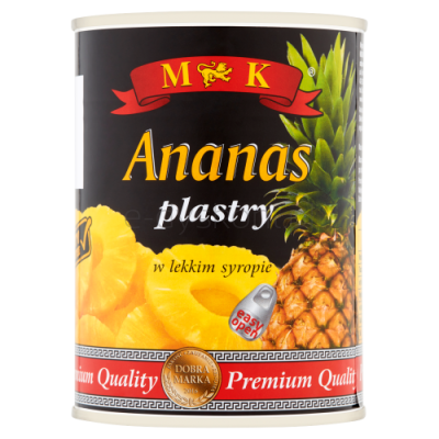 Mk Ananas Plastry W Lekkim Syropie 565g