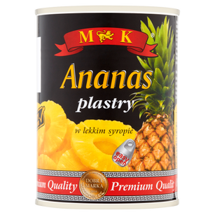 Mk Ananas Plastry W Lekkim Syropie 565G Z Otwieraczem