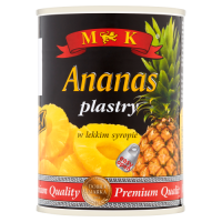 Mk Ananas Plastry W Lekkim Syropie 565G Z Otwieraczem