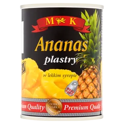 Mk Ananas Plastry W Lekkim Syropie 565G Z Otwieraczem