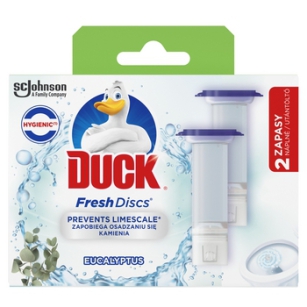 Duck Fresh Discs Eukaliptus Duo - Żelowe Krążki, Podwójny Zapas 2X36 Ml