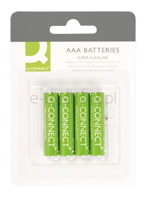 Q-Connect Baterie Super-Alkaliczne Aaa, Lr03, 1,5V, 4Szt.