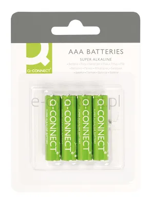 Baterie Super-Alkaliczne Q-Connect Aaa, Lr03, 1,5V, 4Szt.