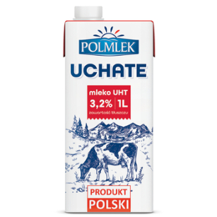*Polmlek Uchate Mleko UHT zawartość tłuszczu 3,2% 1 l