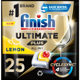 Finish Kapsułki Do Zmywarki Ultimate Plus 25 Lemon