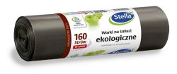 Stella Worki na śmieci ekologiczne, 160 l, 10 szt., czarny