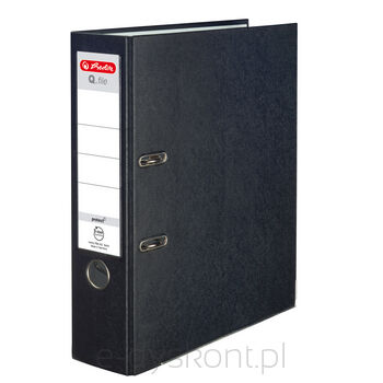 Segregator Herlitz A4 8 cm czarny Q.file