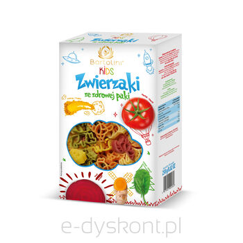 Bartolini Makaron Kids 250G Zwierzątka Pięciosmakowe