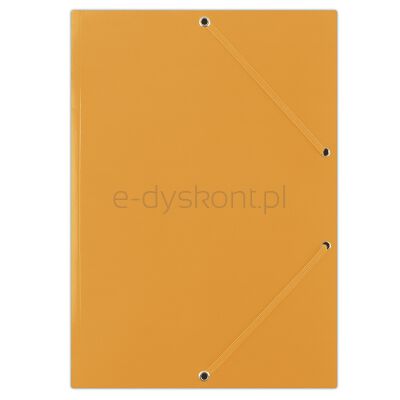 Donau Teczka Z Gumką Karton, A4, 400Gsm, 3-Skrz., Pomarańczowa 