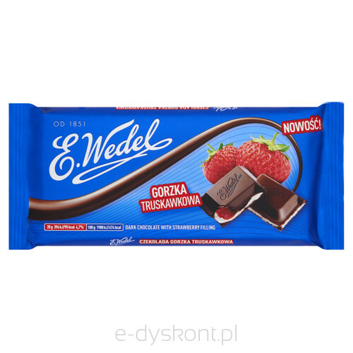 Wedel Czekolada Gorzka Truskawkowa 100G