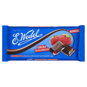 Wedel Czekolada Gorzka Truskawkowa 100G