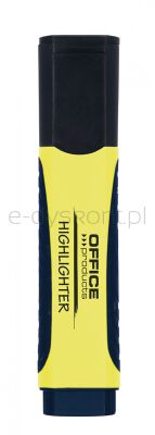 Office Products Zakreślacz z gumowym uchwytem, 2-5mm, żółty
