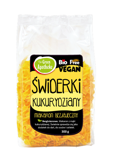 Makaron (Kukurydziany) Świderki Fusilli Bezglutenowy Bio 300 G - Apotheke [BIO]