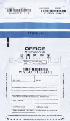 Office Products Koperta Bezpieczna M5, 150X220Mm, 50Szt., Biała 