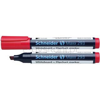 Schneider Marker do tablic Maxx 293, ścięty, 2-5mm, czerwony [BIURO]