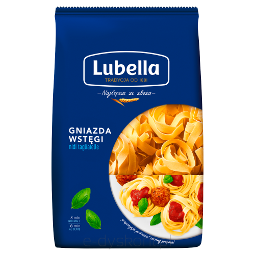 Lubella Makaron Gniazda Wstęgi 400 G