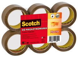Scotch Taśma pakowa do magazynowania (309 BRW), mocna, 50mm, 66m, brązowa