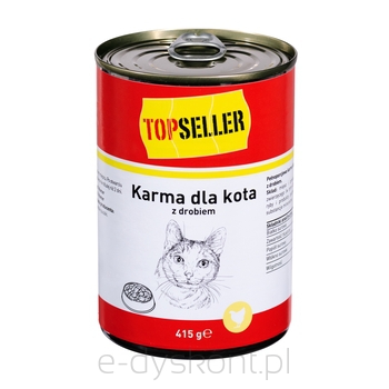 Topseller Karma Dla Kota Z Drobiem 415 G