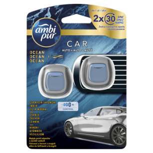 Ambi Pur Car Ocean Samochodowy Odświeżacz Powietrza 2X2 Ml