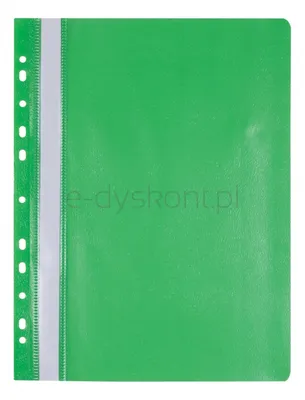 Office Products Skoroszyt, Pp, A4, Miękki, 100/170Mikr., Wpinany, Zielony 