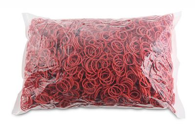 Office Products Gumki recepturki średnica 20mm, 1,5x1,5mm, 60% kauczuku, 1000g, zgrzewka, czerwone