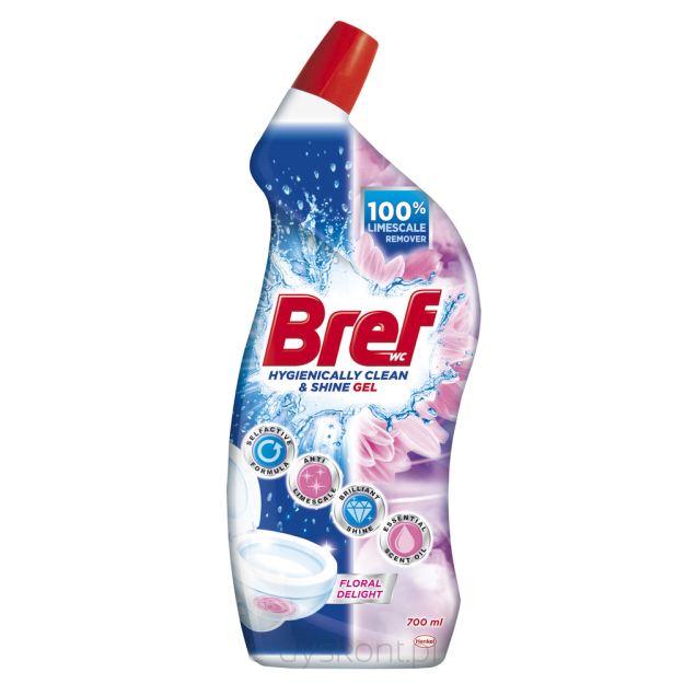 Bref Płyn Do Toalet Power Aktiv Gel Flower 700Ml