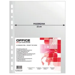 Office Products Koszulki na dokumenty poszerzane, PP, A4, groszkowe, 90mikr., 50szt.