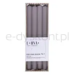 Świeca Stołowa Długa Ryflowana Donau Home, 25X300 Mm, 4 Szt., Szaro-Popielata - 2